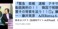 『緊急　悲報　速報　テキサス親父動画異例の！！　韓国で視聴禁止措置その背景を追う！！①』藤木俊一・藤井実彦　AJER2014.6.24(4)